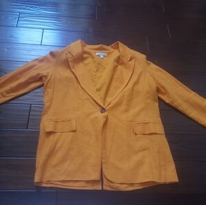 Women Orange Blazer